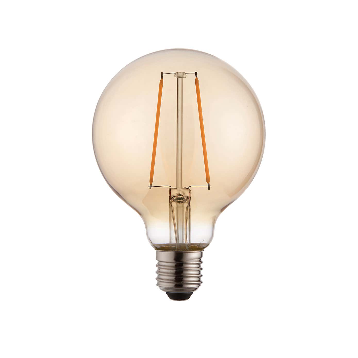 Endon 2 Watt ES LED Amber Filament Large Globe Bulb