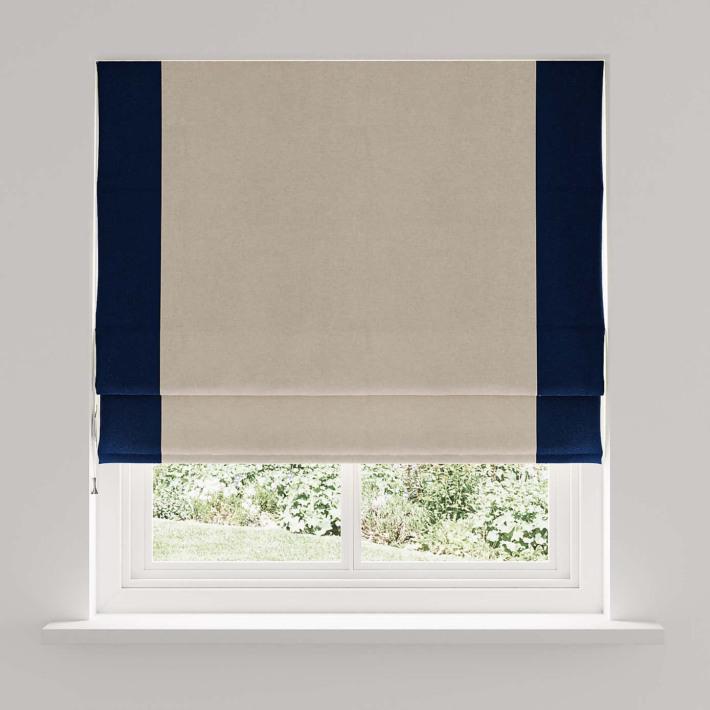 Luna Bordered Blackout Roman Blind