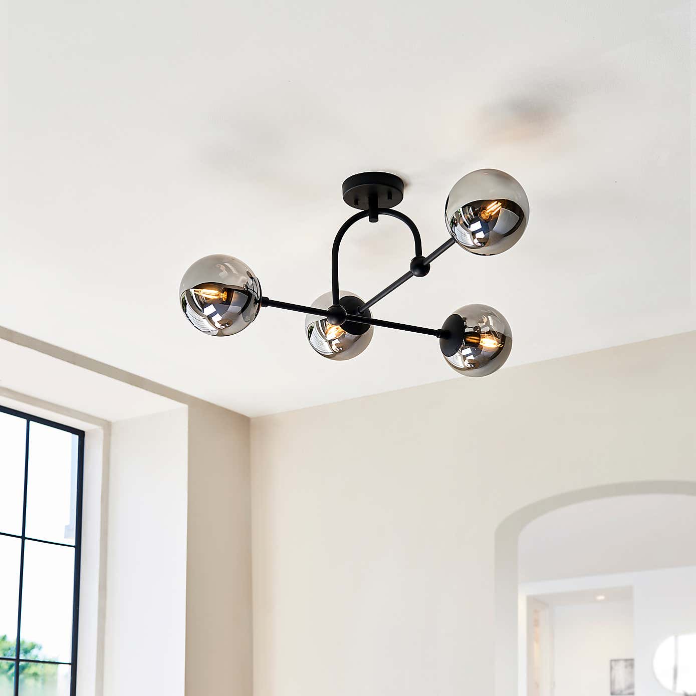 Vogue Lighting Newton 4 Light Semi Flush Ceiling Light