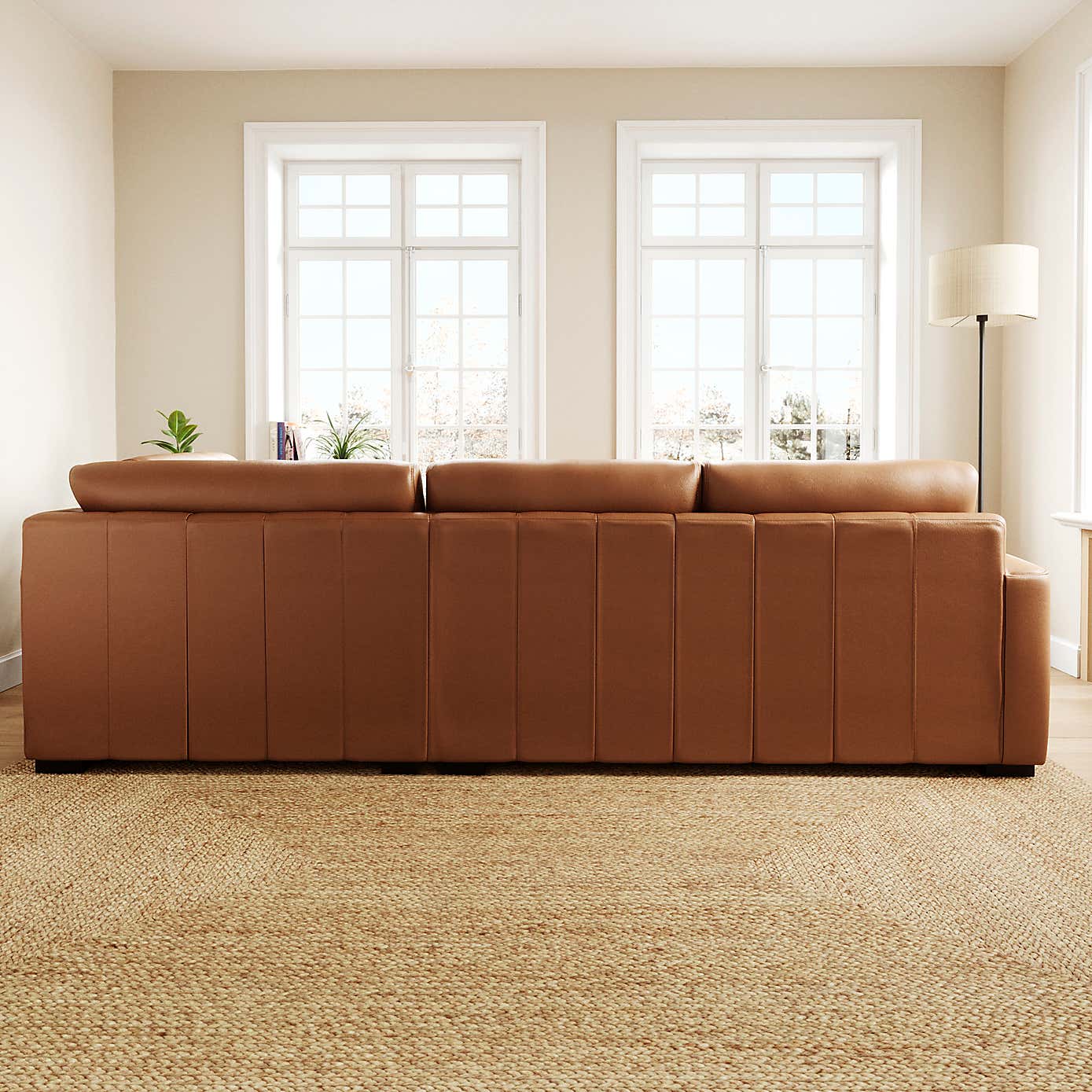 Carson Classic Leather Large Corner Chaise Sofa