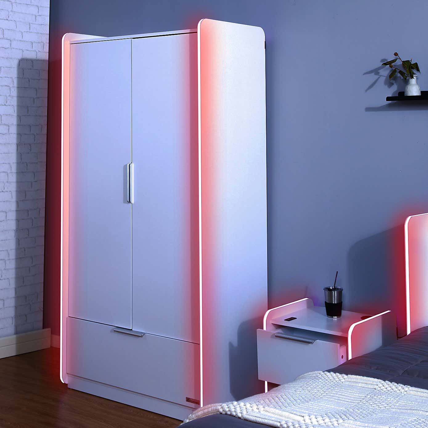 Electra 2 Door Wardrobe with LED Lights
