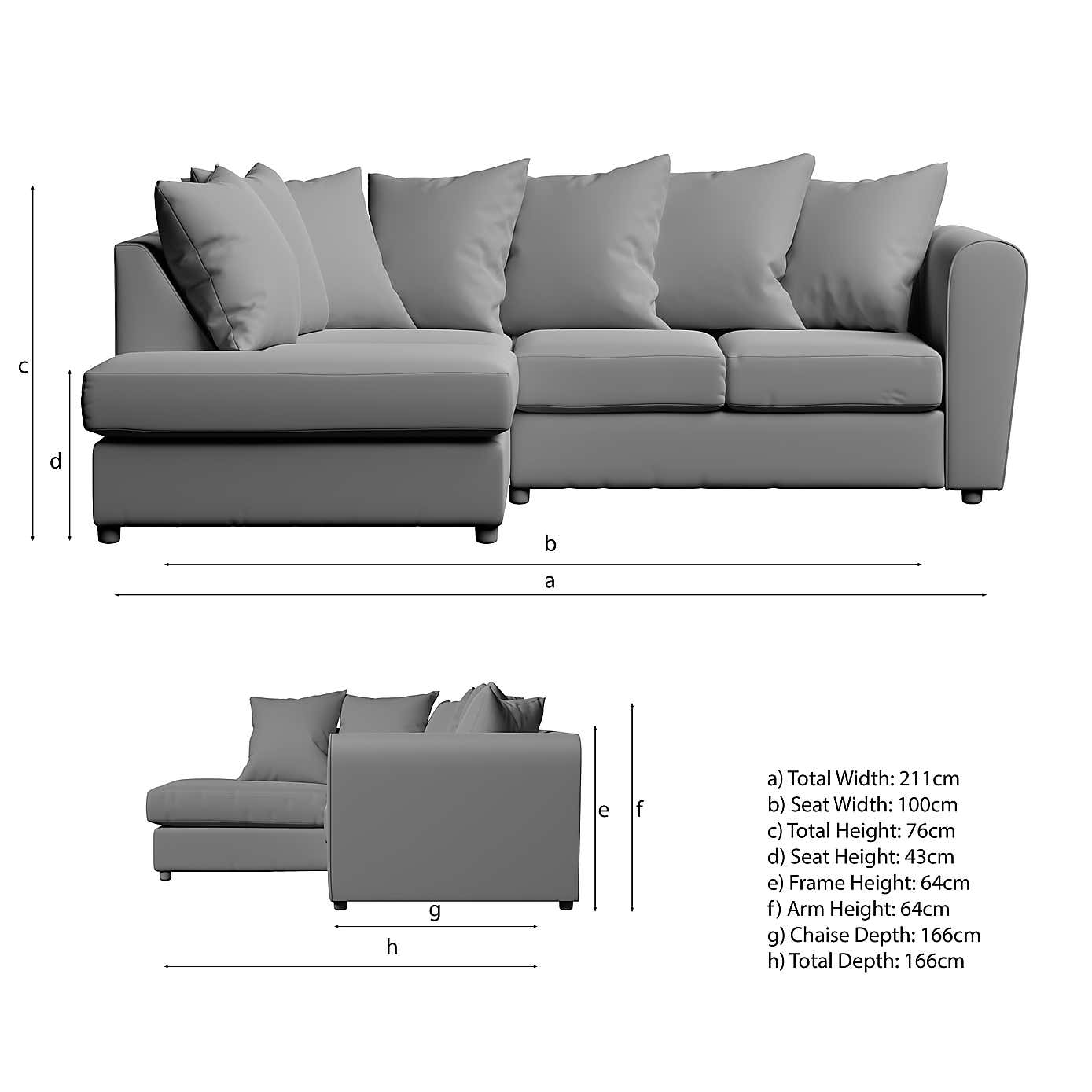 Blake Curved Arm Opulent Velvet Corner Chaise Sofa