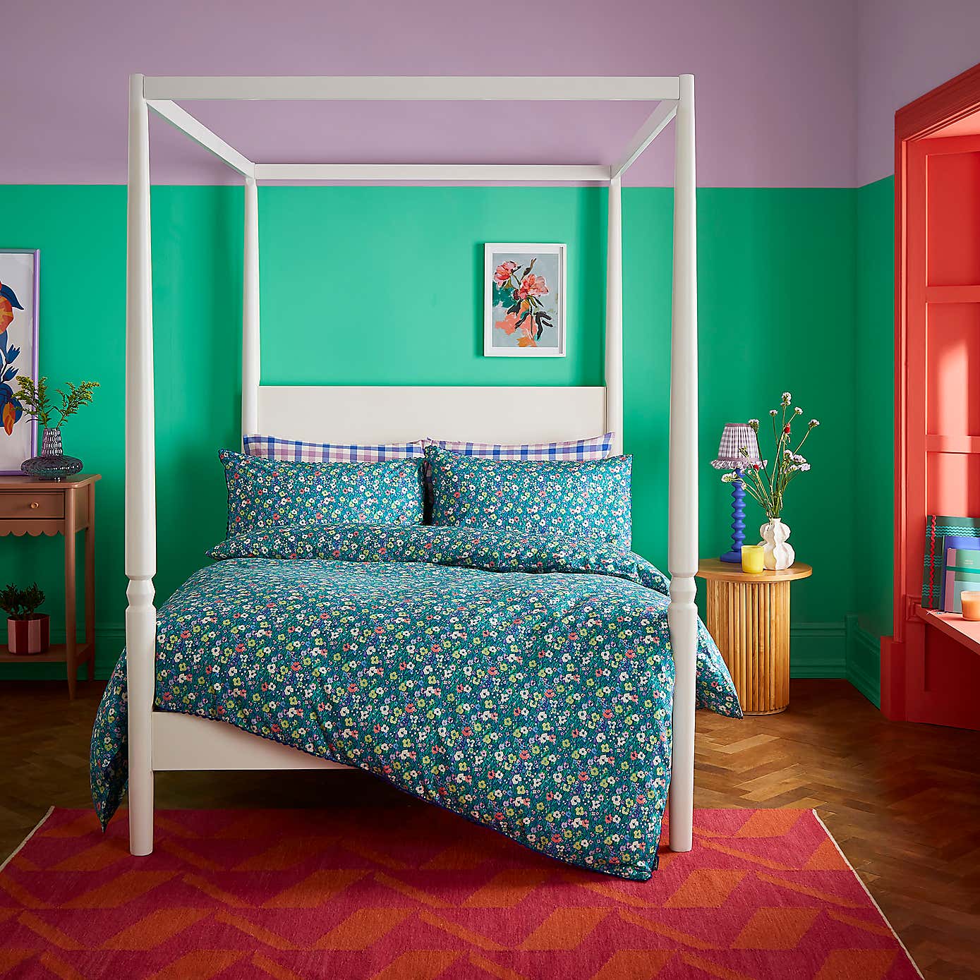 Sophie Robinson Petal Meadow 100% Cotton Duvet Cover & Pillowcase Set