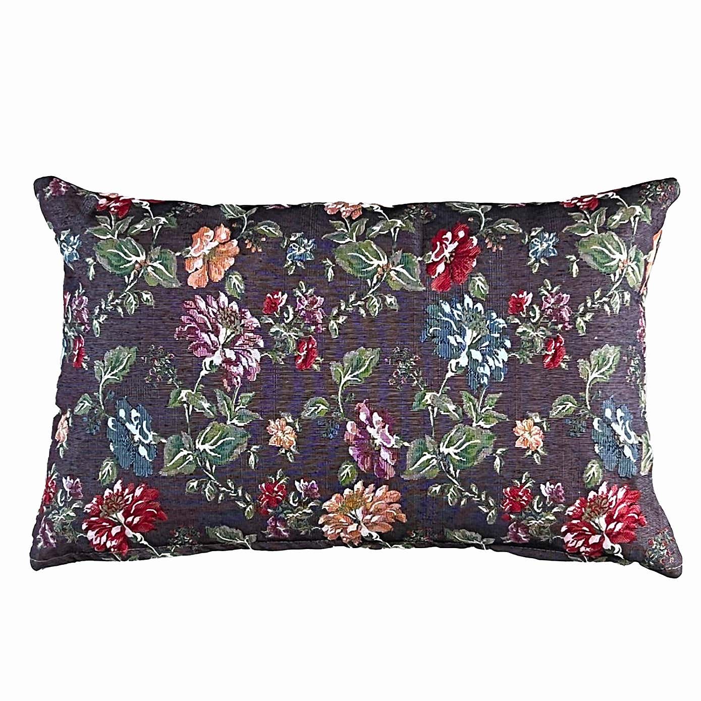 Daro Tapestry Blackcurrant Floral Rectangular Cushion