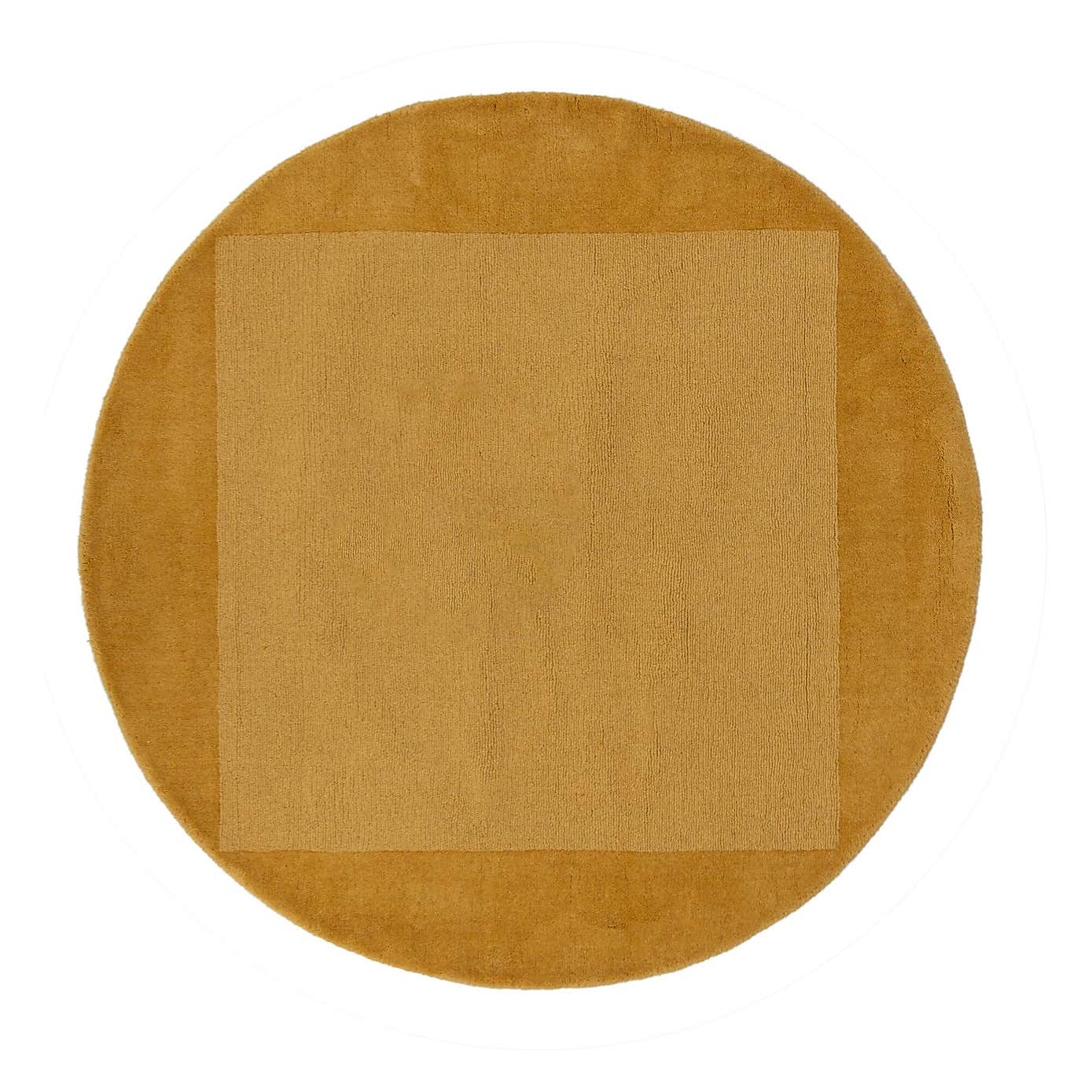 Boston Wool Border Round Rug