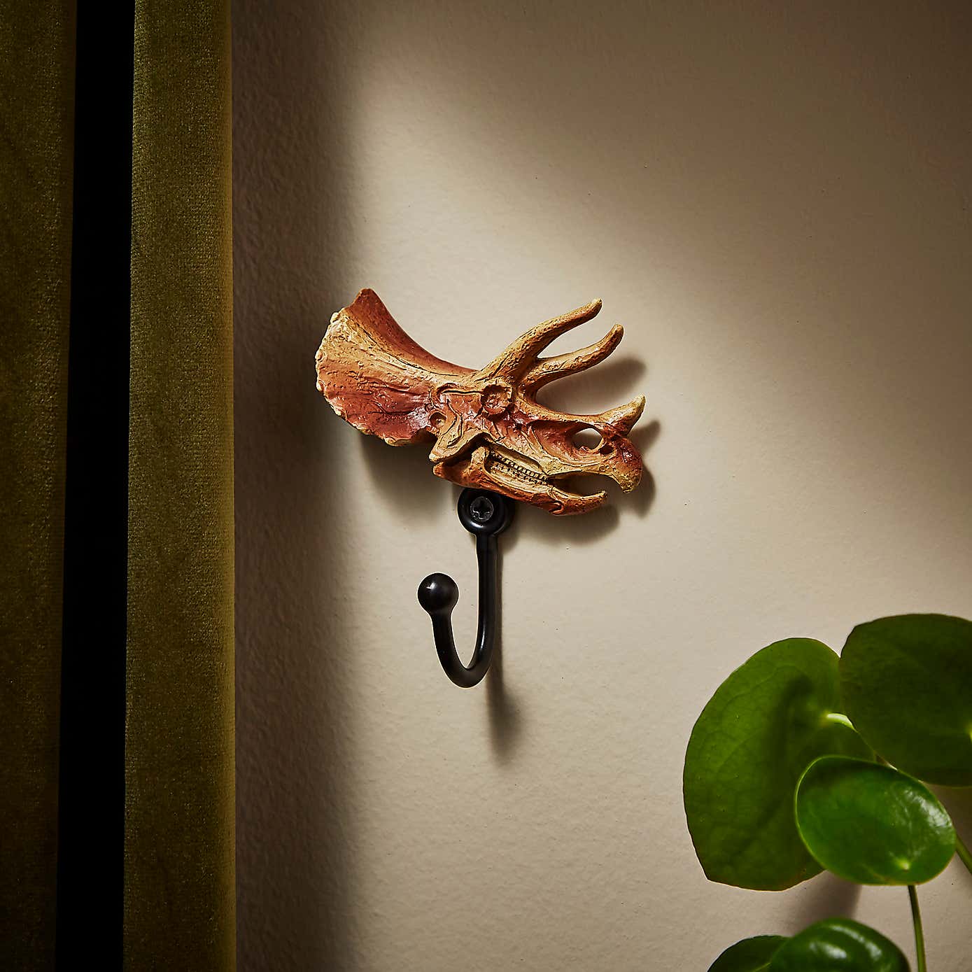 Triceratops Curtain Hook Pair