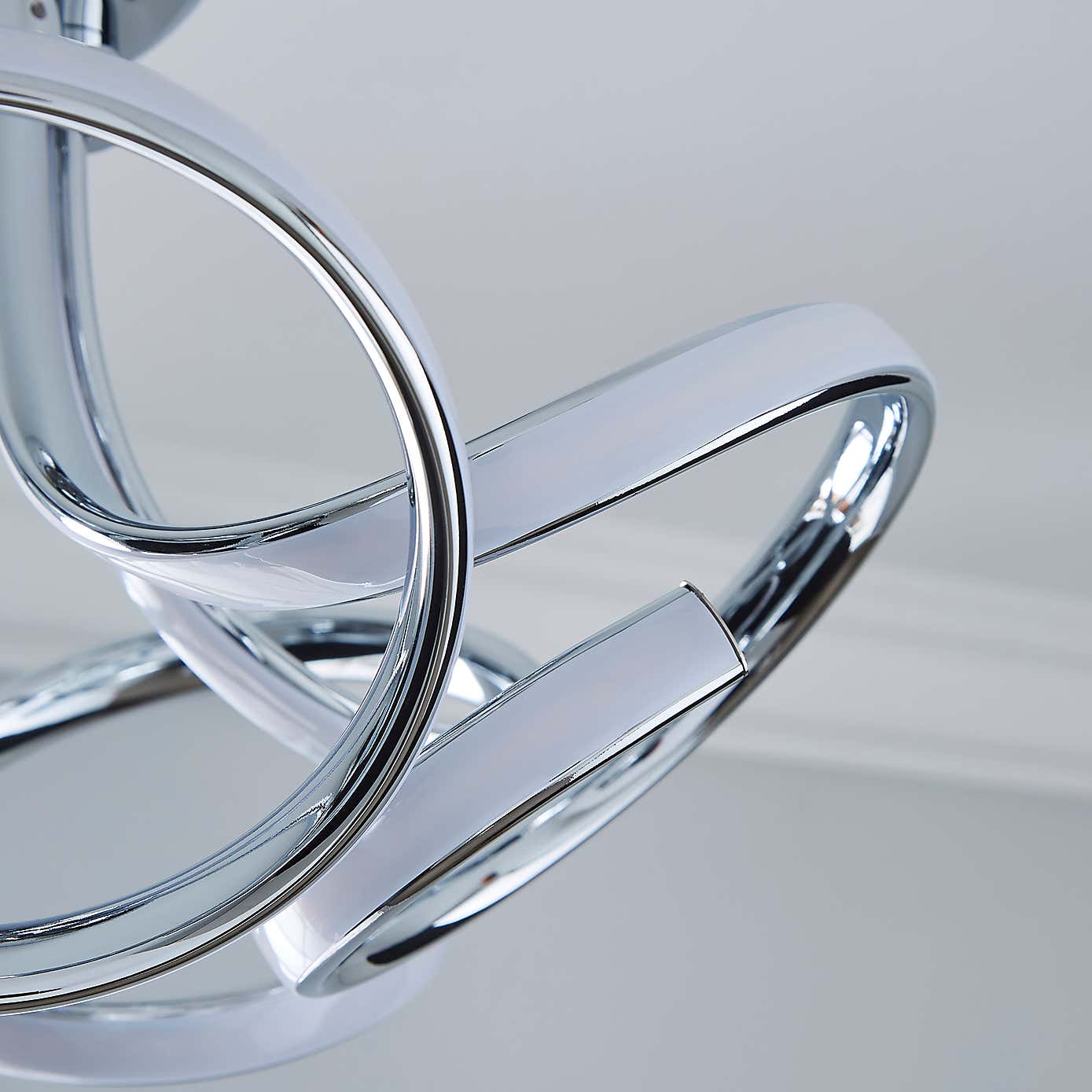 Cortez 5 Light Integrated LED Swirl Semi-Flush Ceiling Fitting