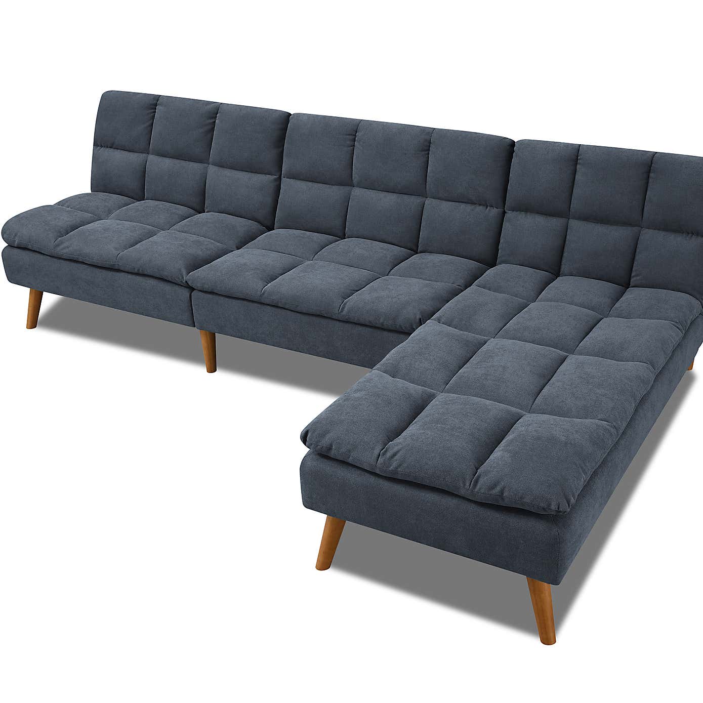 Cloud Fabric Corner Double Sofa Bed
