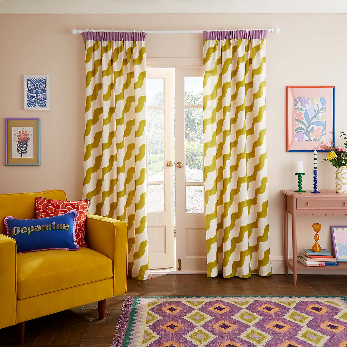 Sophie Robinson Hazy Wave Pencil Pleat Single Curtain