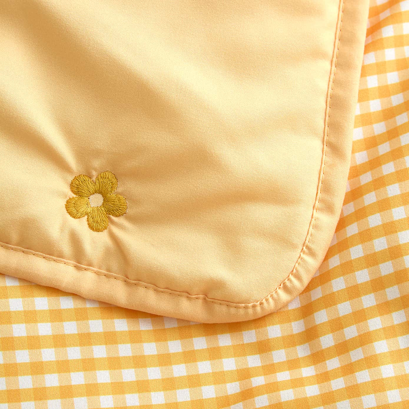 Yellow Gingham Bedspread