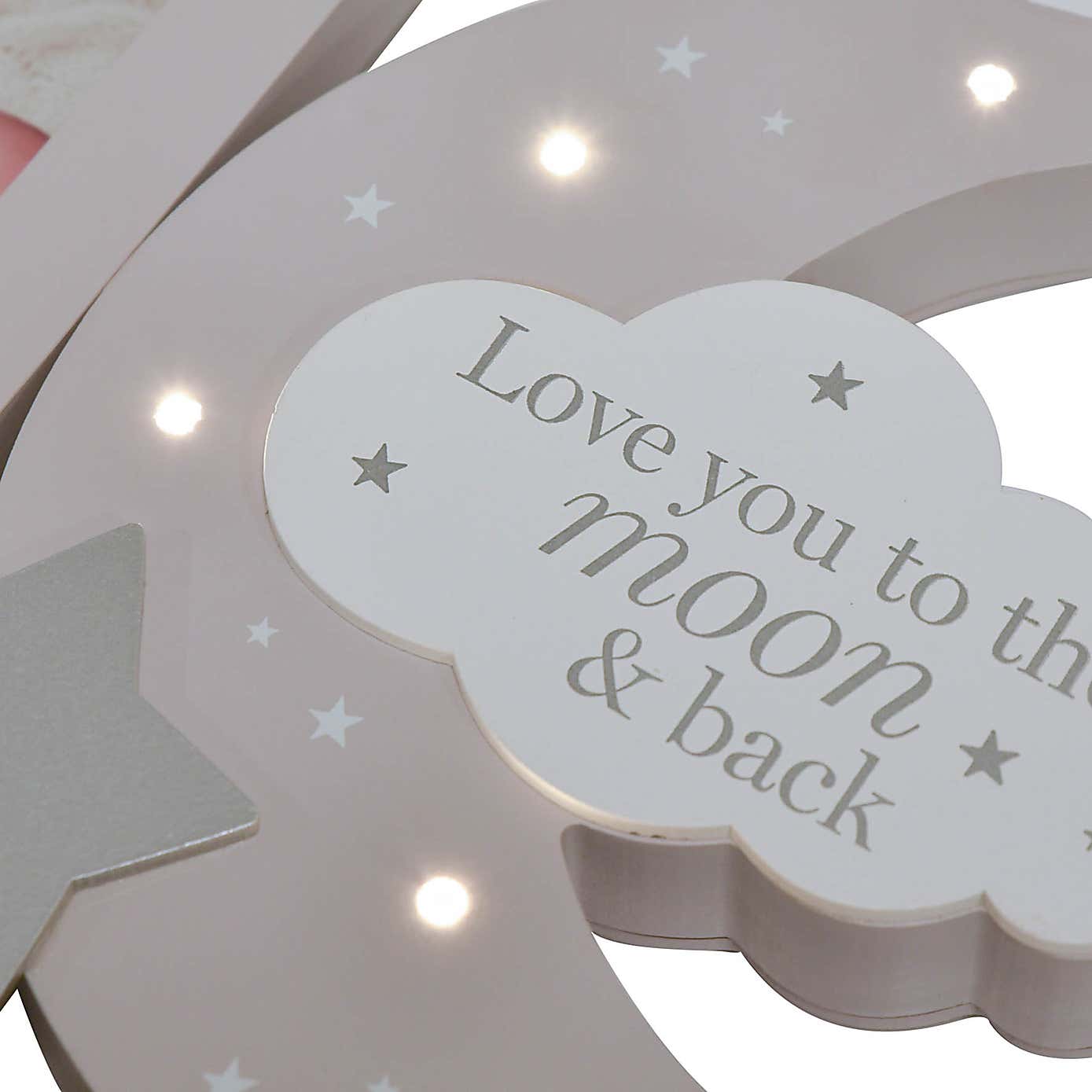 Bambino Love You to the Moon Grey Light Up Photo Frame