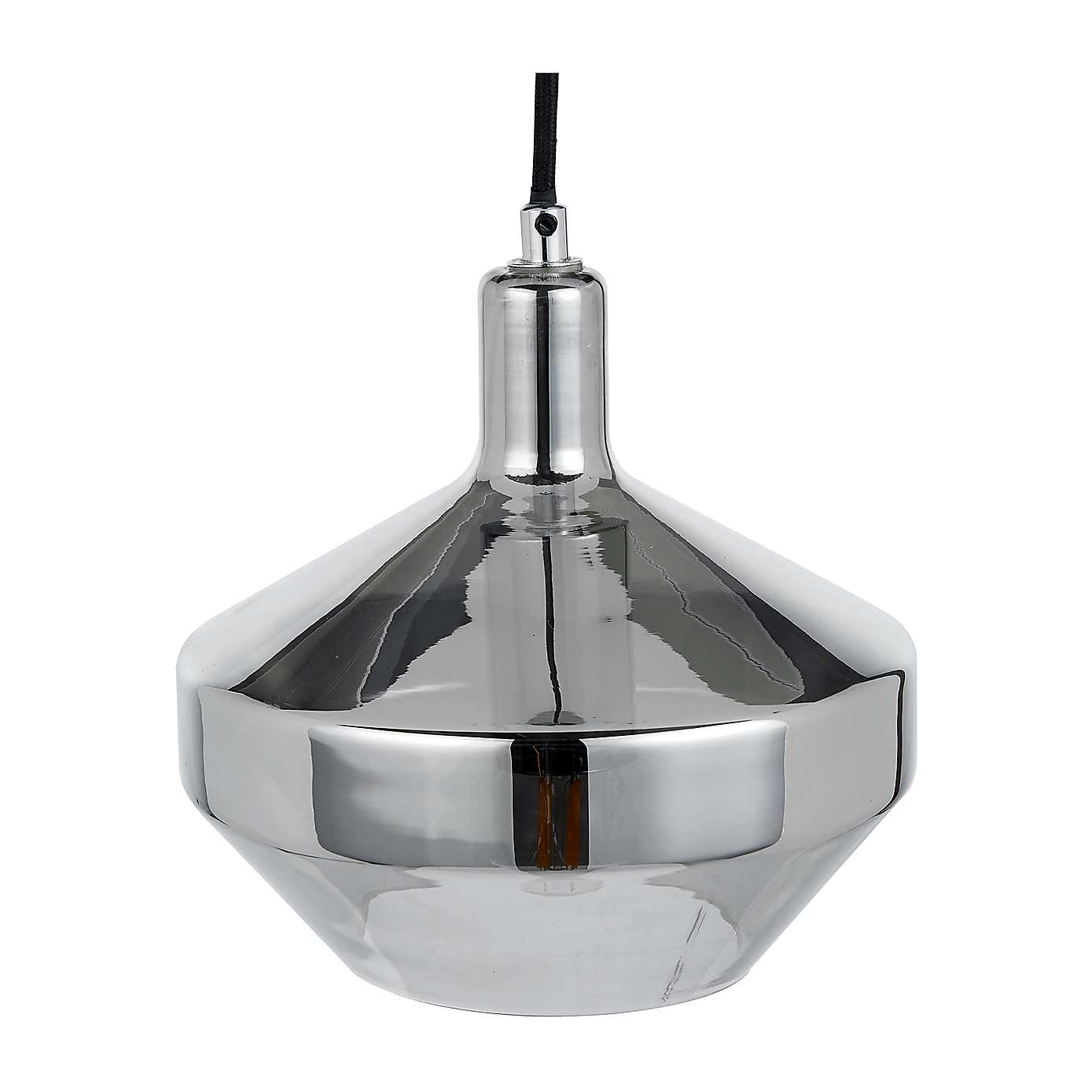 Jaxon Shiny Smoked Glass Domed Pendant