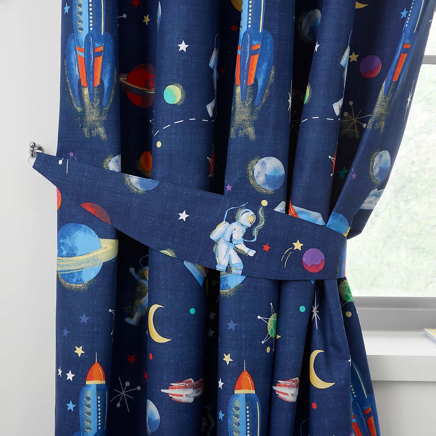 Space Blackout Eyelet Curtains