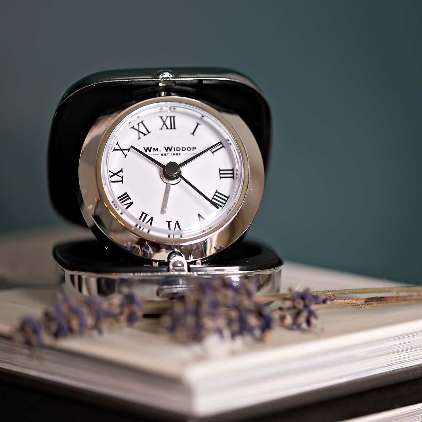 Widdop Silver Metal Cased Alarm Clock