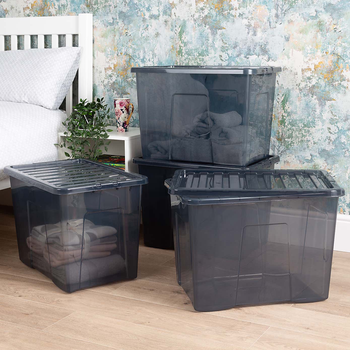 Wham Crystal Set of 4 Storage Boxes & Lids