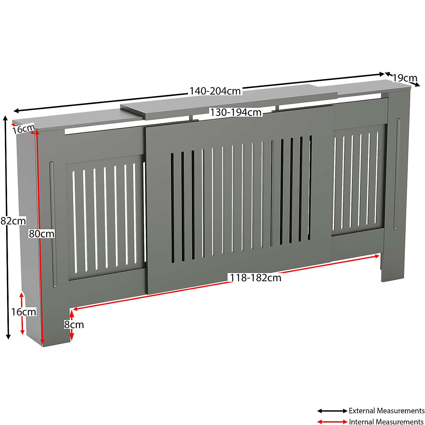 Vida Designs Chelsea Adjustable Radiator Cover