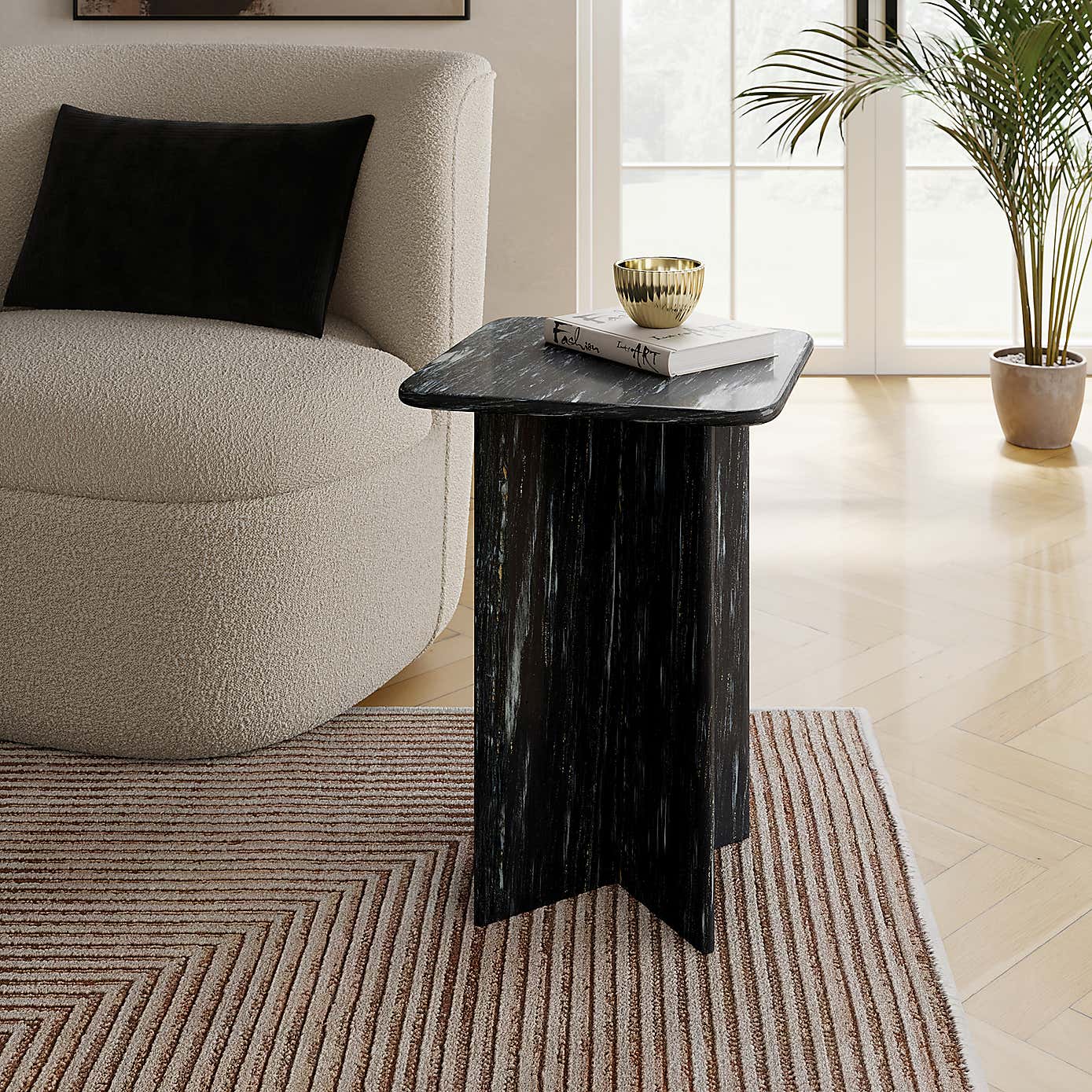 Lana Marble Tall Side Table