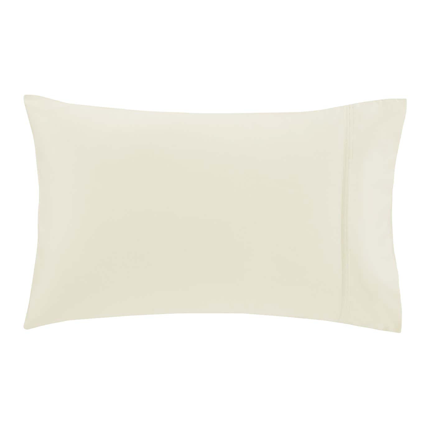 Dorma 500 Thread Count 100% Cotton Satin Plain Cuffed Pillowcase