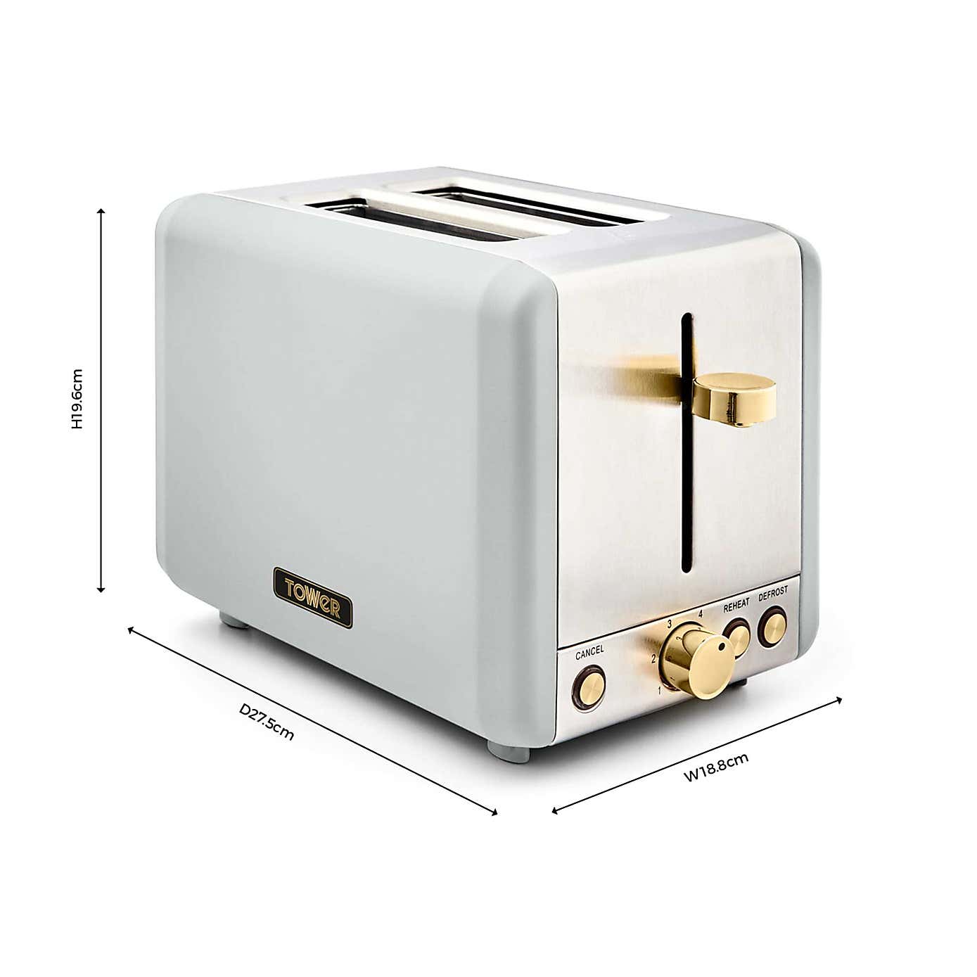 TOWER Cavaletto 2 Slice Toaster