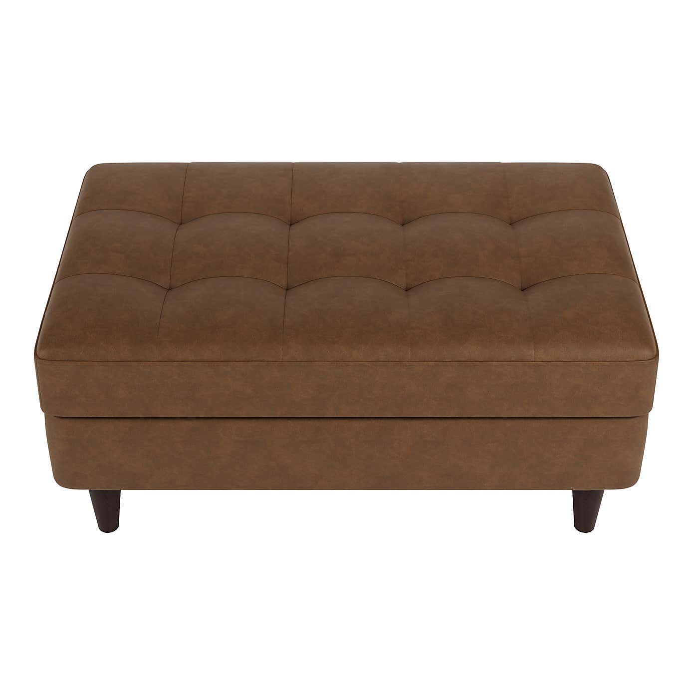 Zoe Mocha Faux Leather Storage Footstool