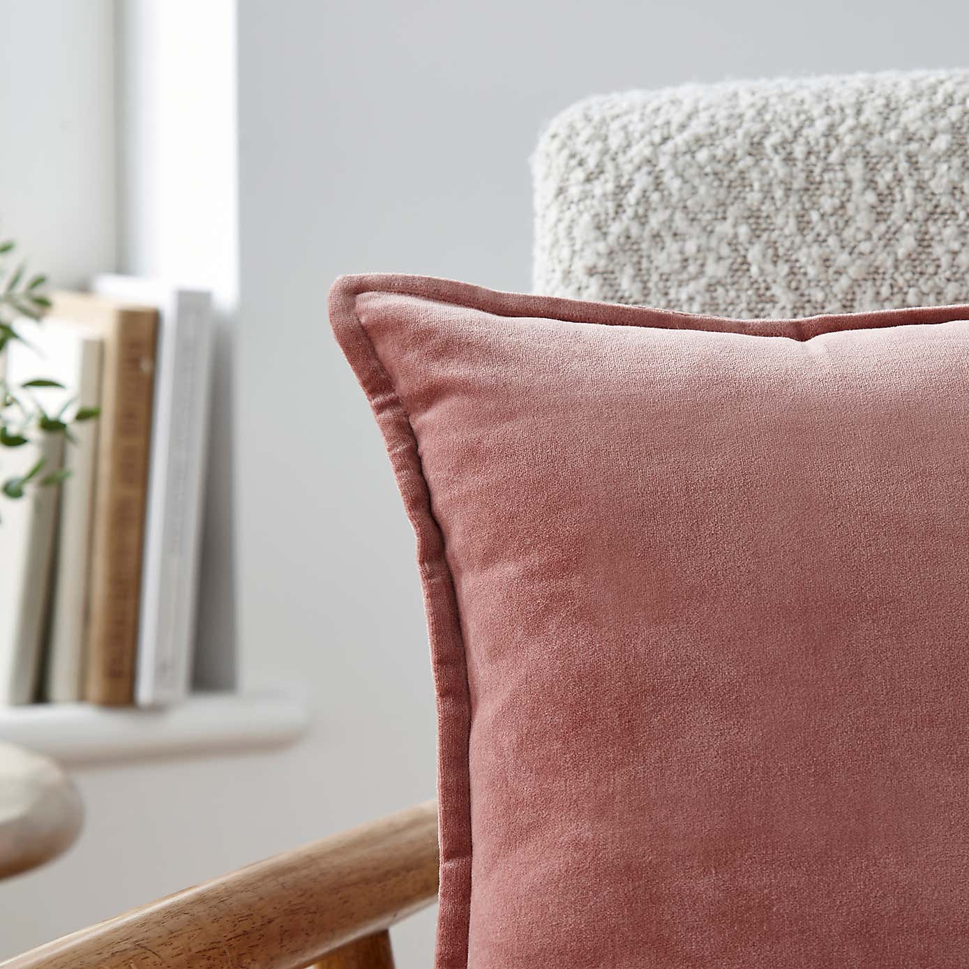 Oxford Cotton Velvet Square Cushion
