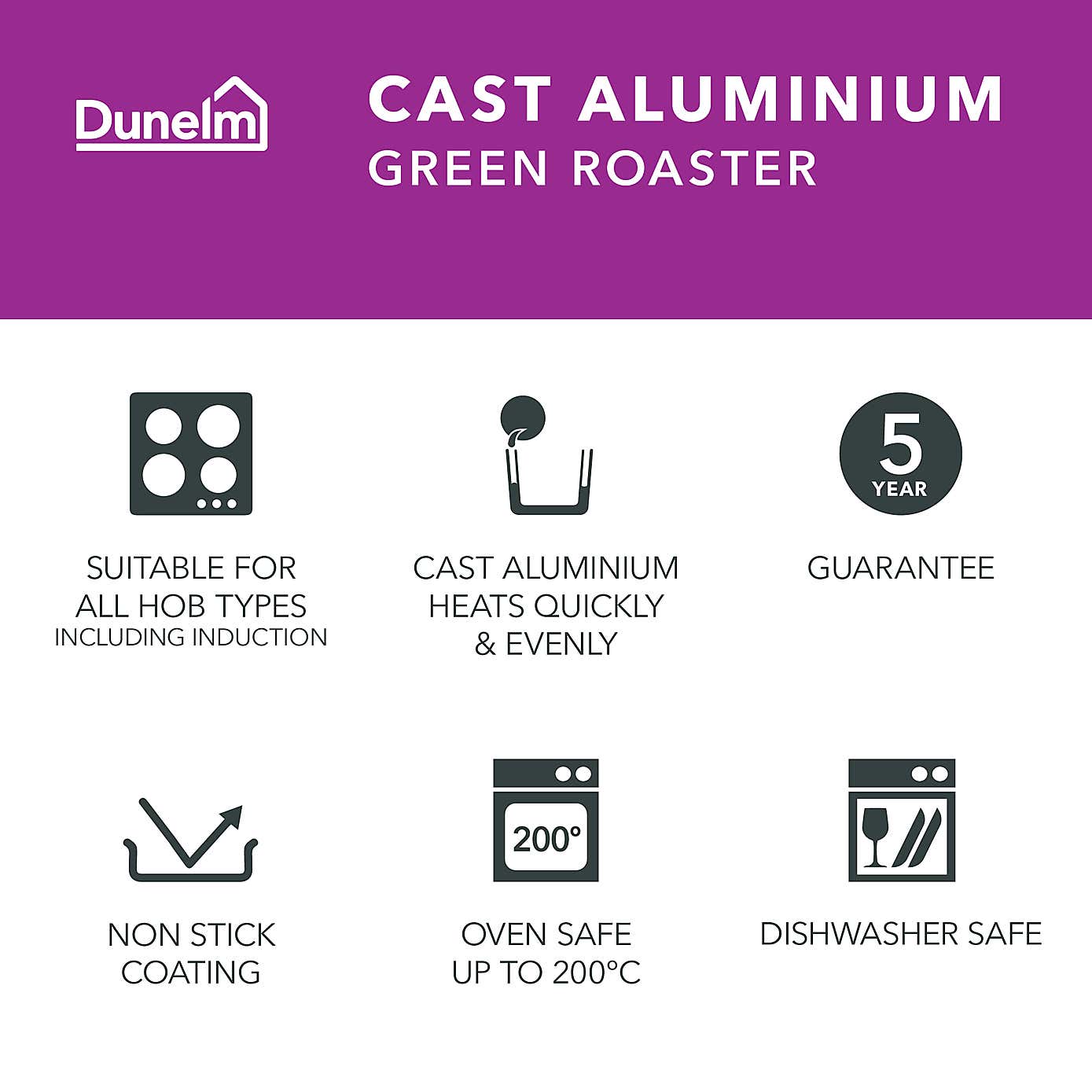 Cast Aluminium Green Roasting Tray
