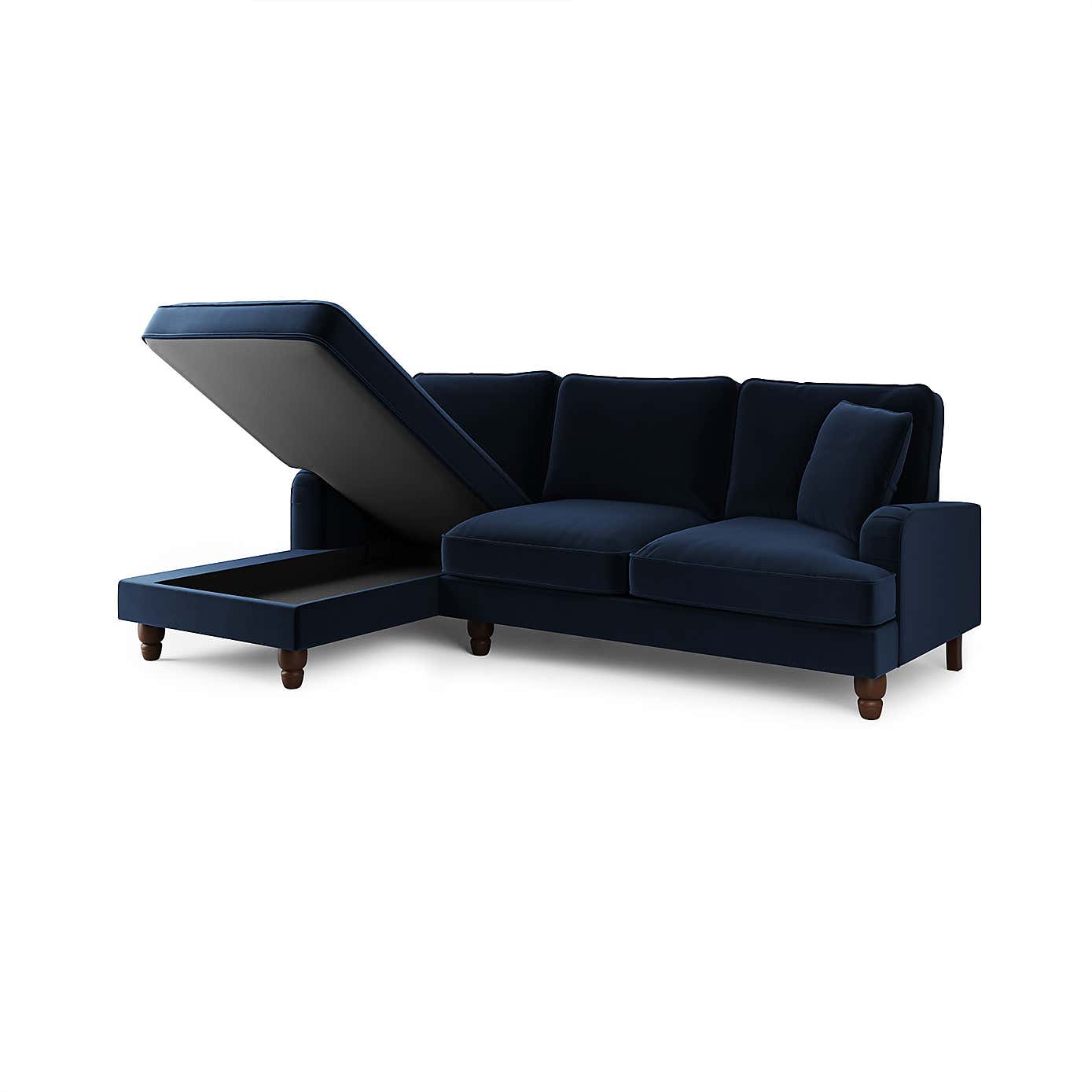 Beatrice Matte Velvet 4 Seater Corner Chaise Double Sofa Bed