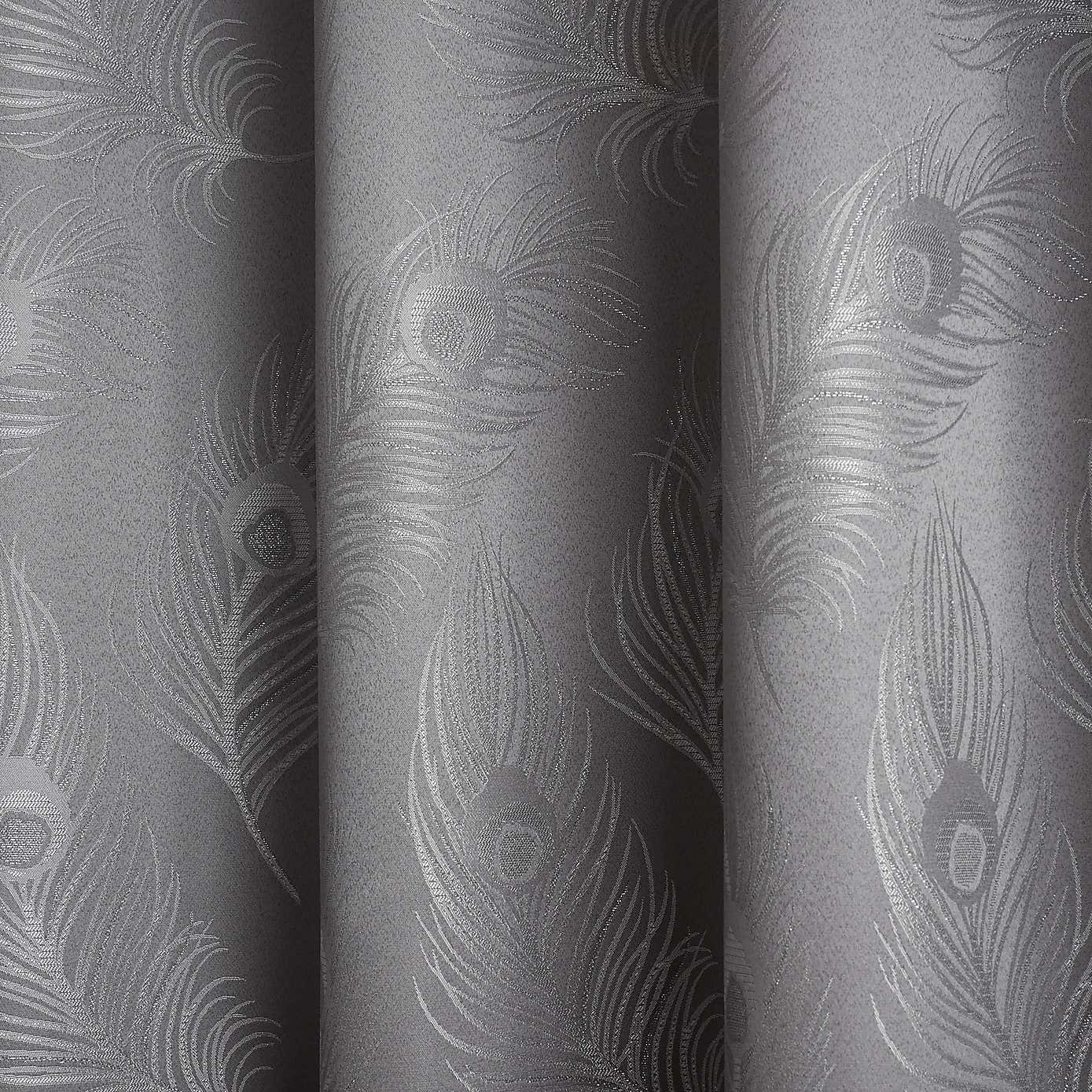 Feather Jacquard Eyelet Curtains