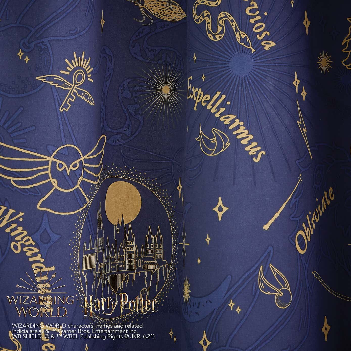 Hogwarts Blackout Pencil Pleat Curtains