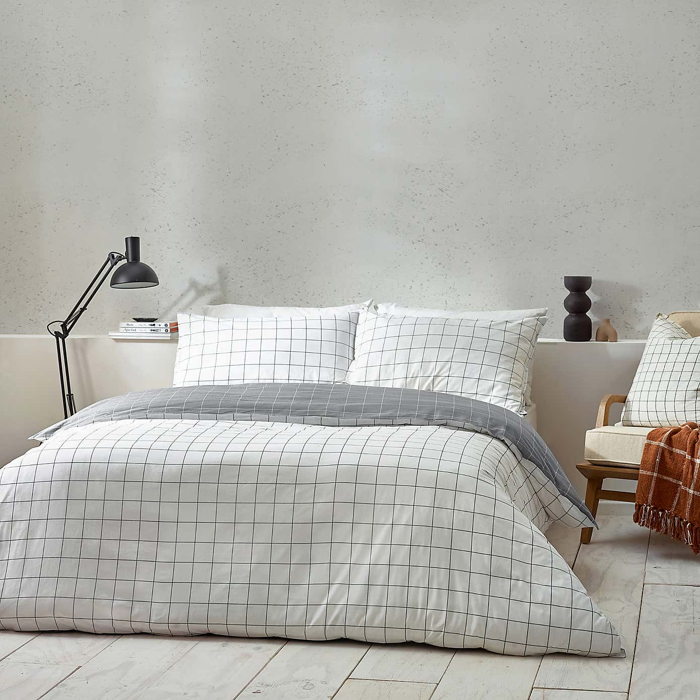 Yard Howarth Check Duvet Cover and Pillowcase Set