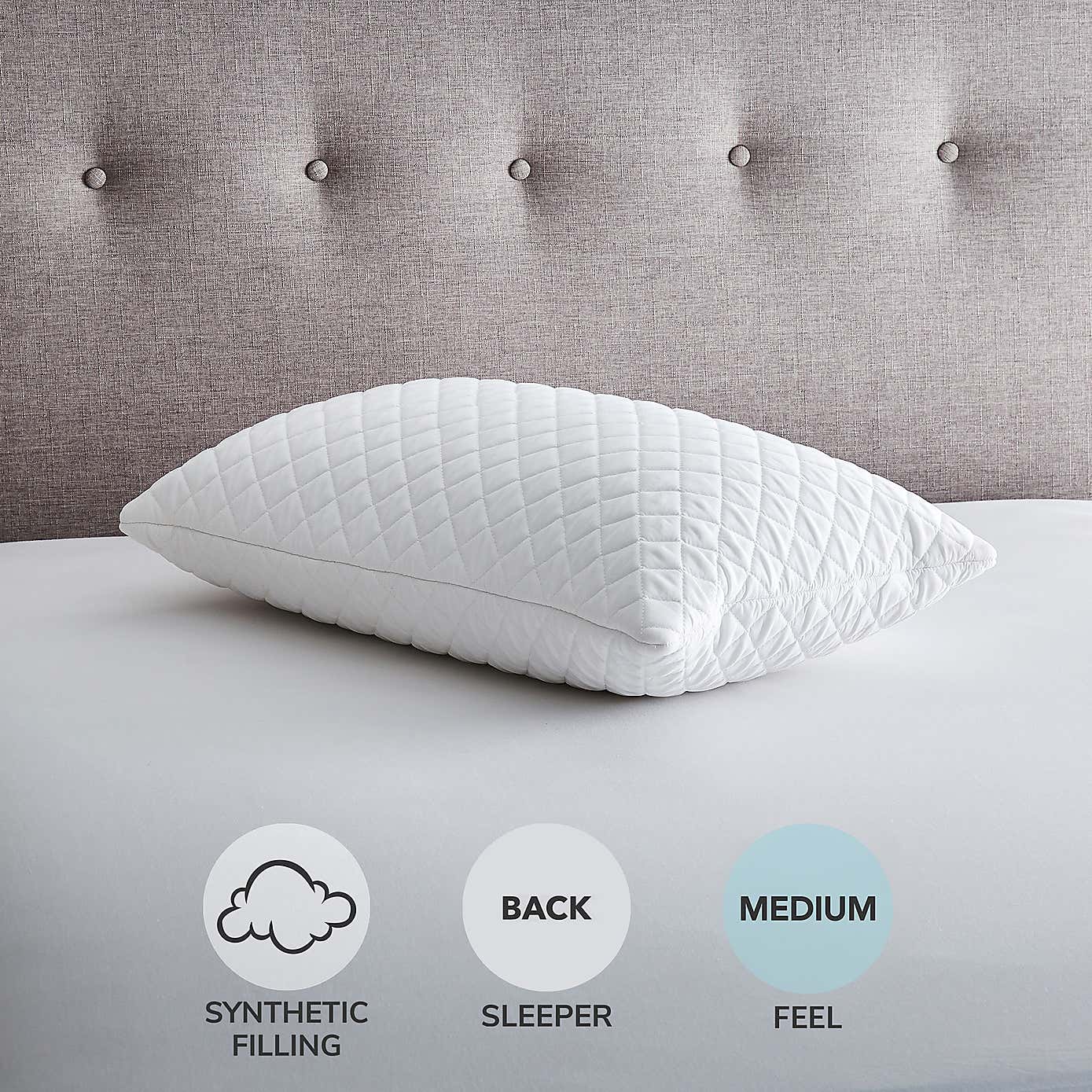 Fogarty Super Comfort Quilted Back Sleeper Pillow