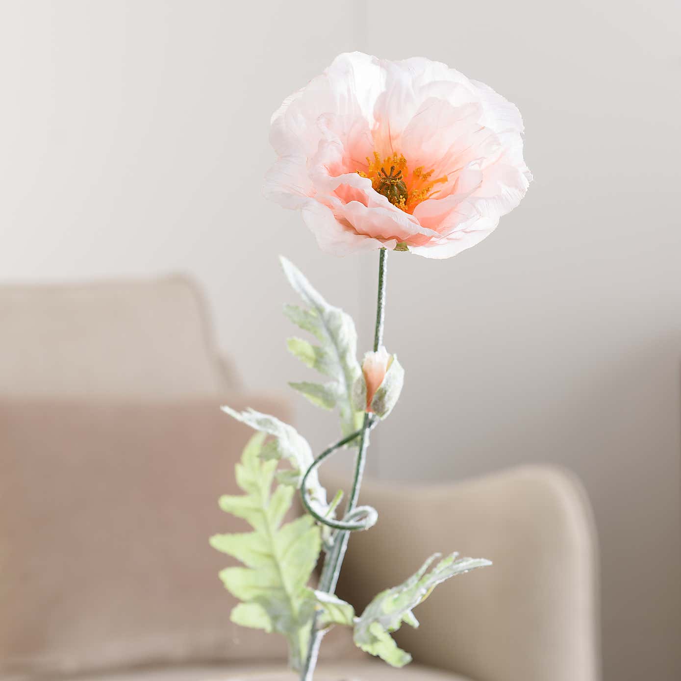 Artificial Coral Poppy Stem