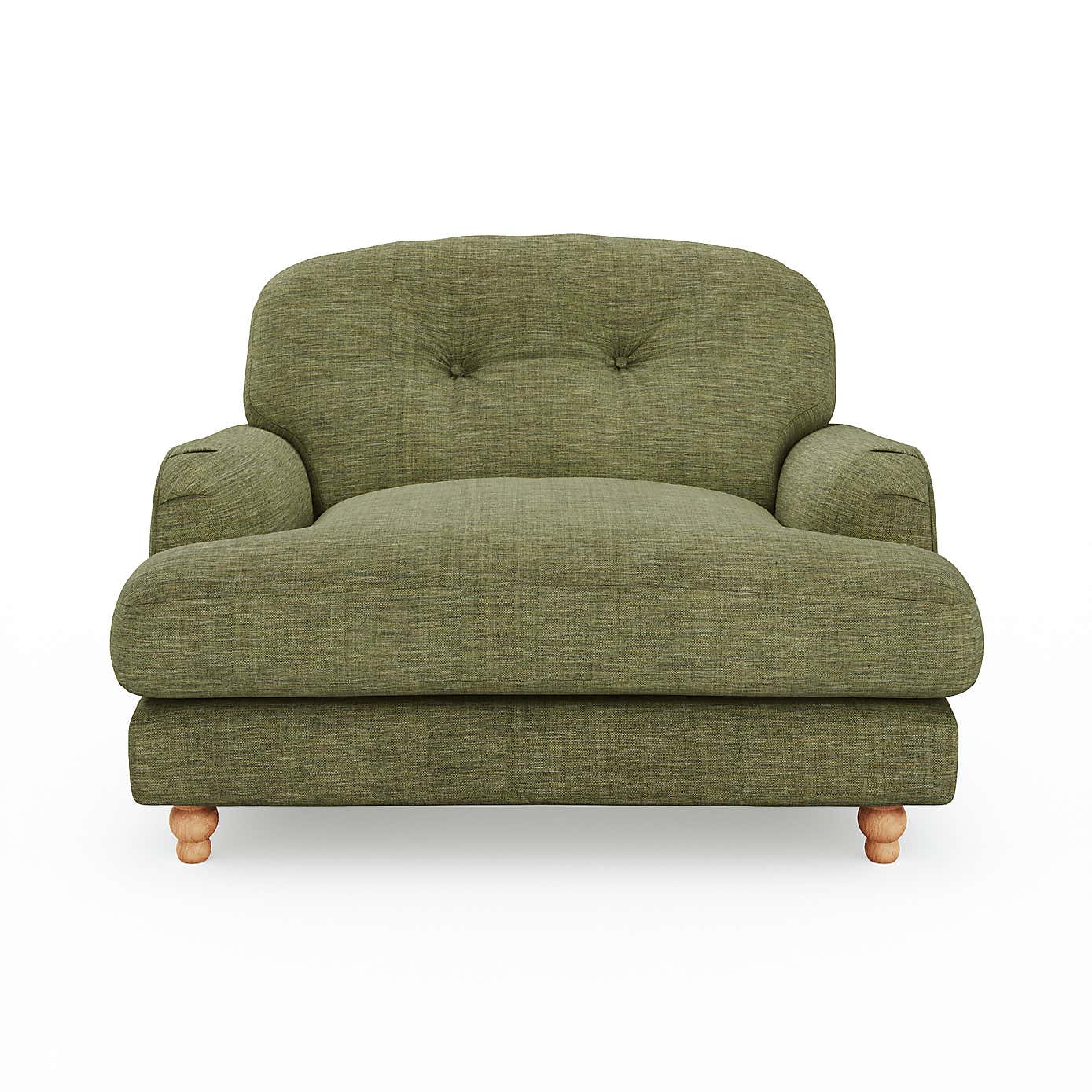 Martha Faux Linen Snuggle Chair