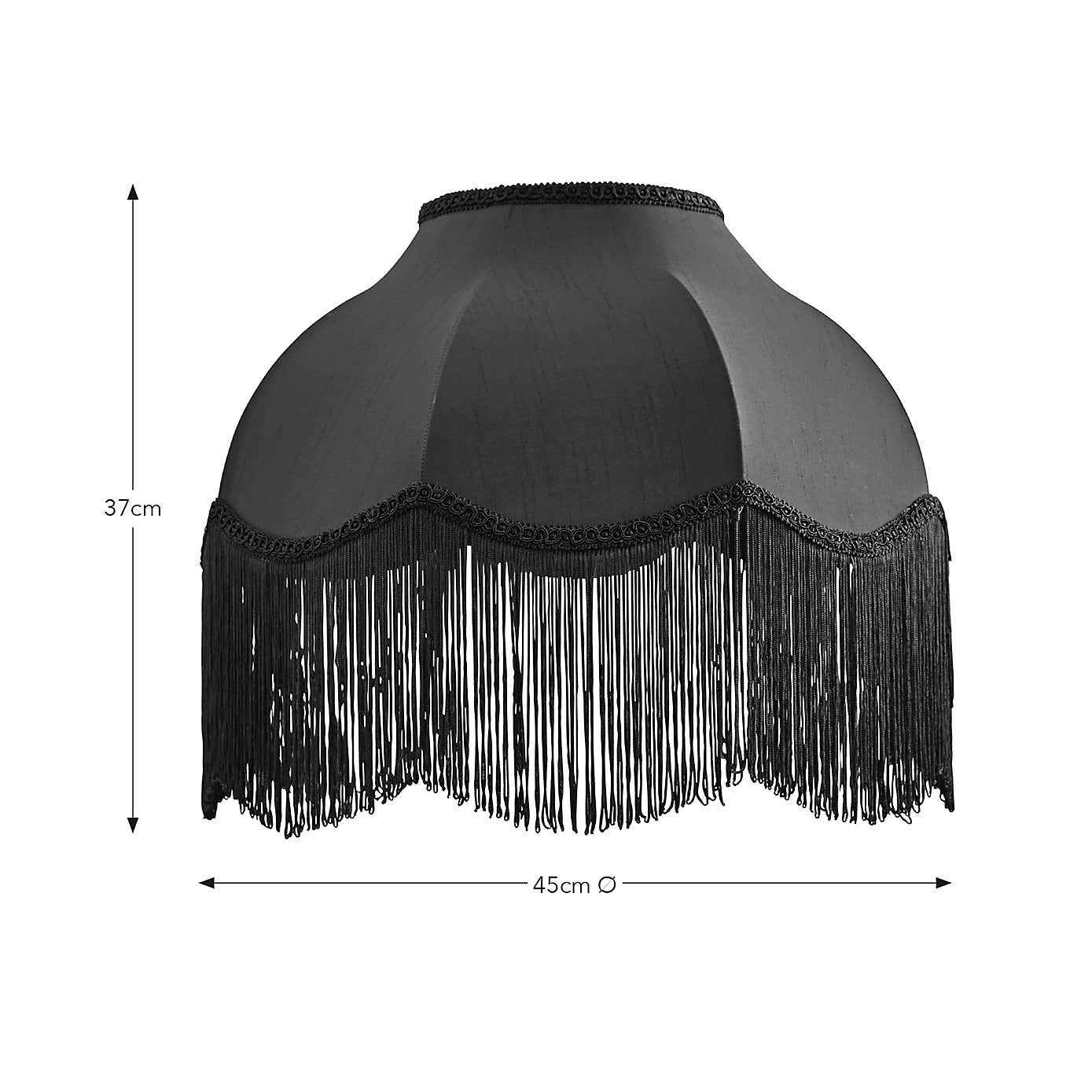 Carmona Fringed Satin Lamp Shade