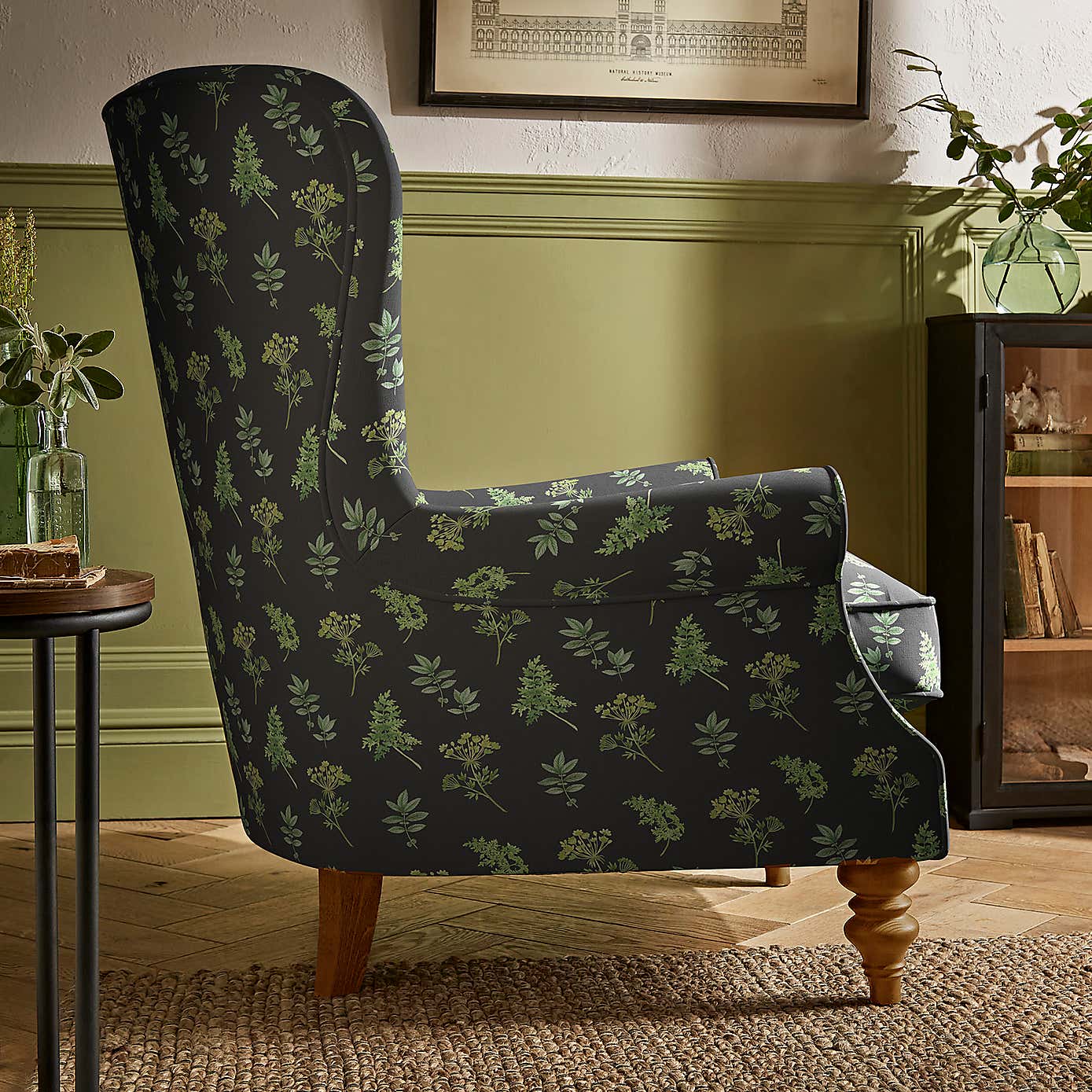 Charlbury Wing Chair Marsh Botanical Print