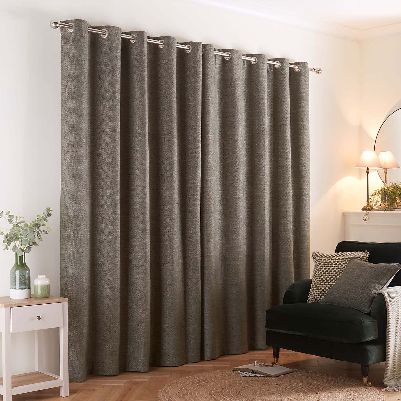 Churchgate Swithland Herringbone Eyelet Curtains