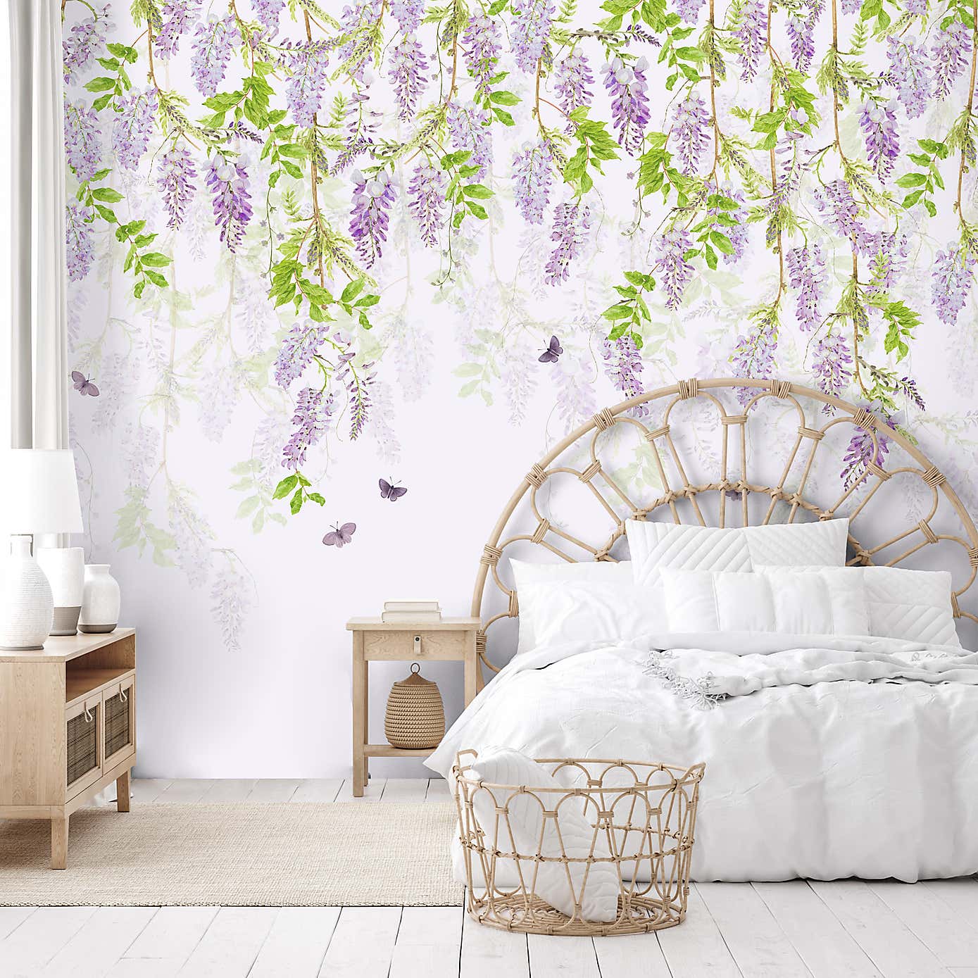 Whispering Wisteria Lavender Mural