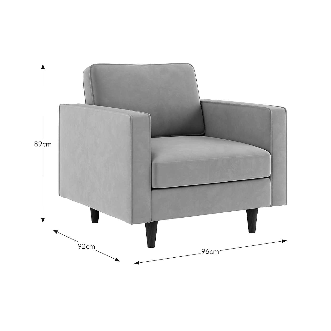 Zoe Plain Velvet Armchair