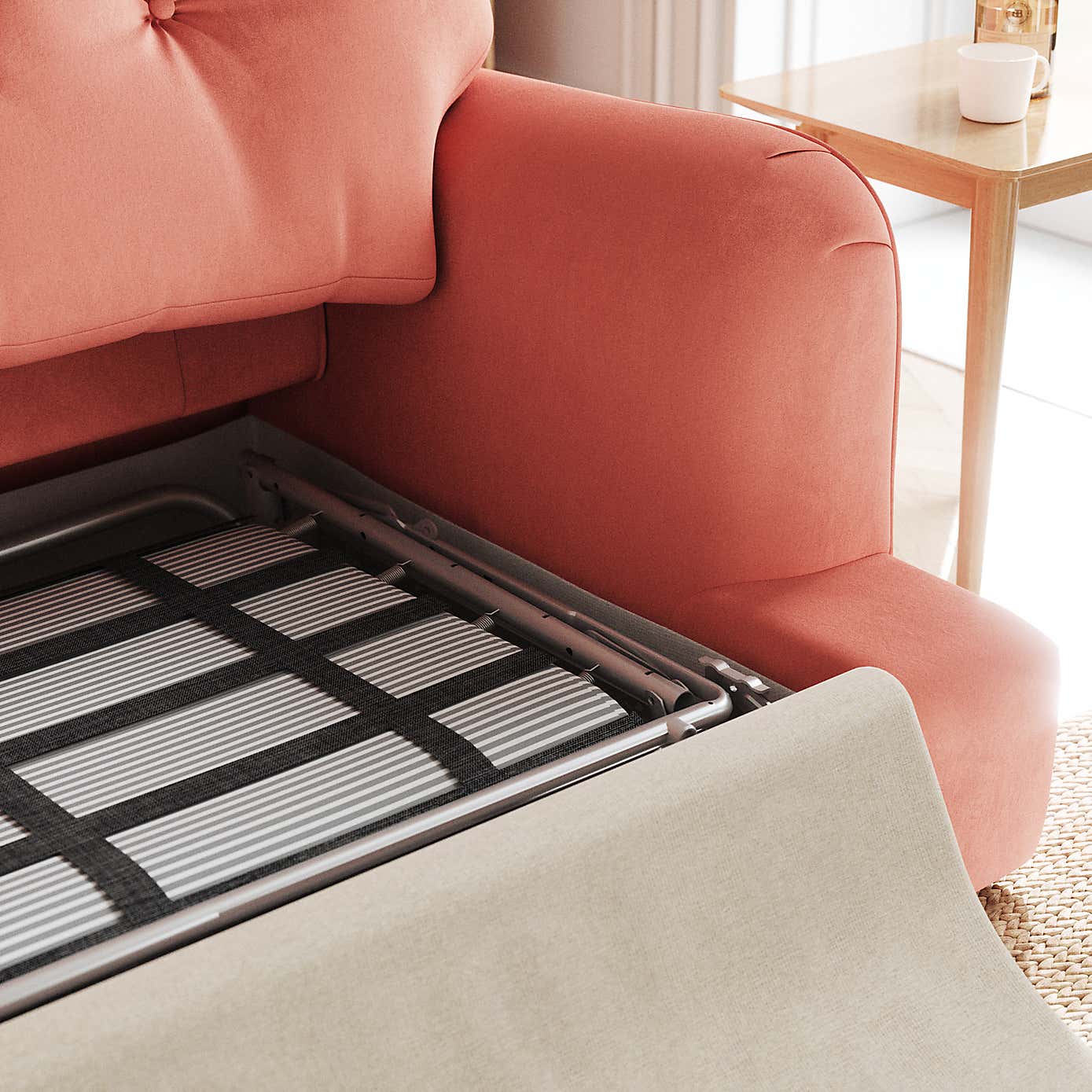 Martha Matte Plush Velvet 2 Seater Double Sofa Bed