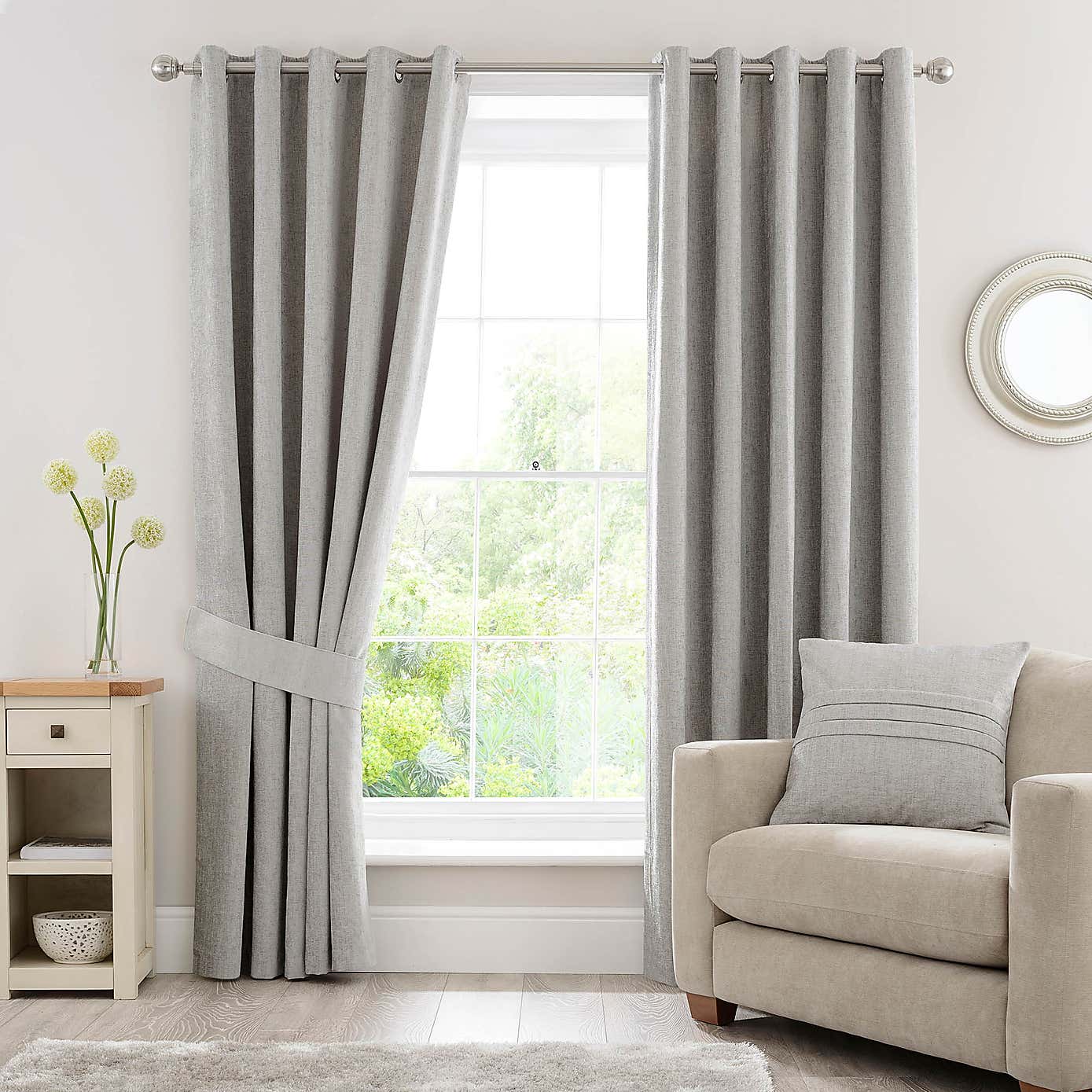 Chenille Eyelet Curtains