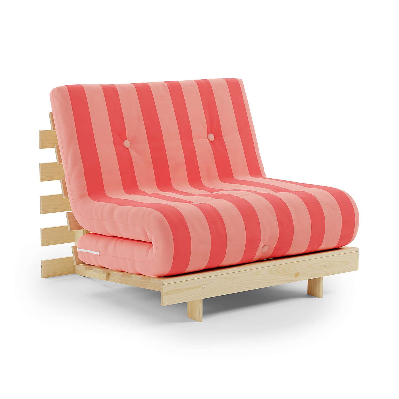 Mito Single Futon Stripe Pink
