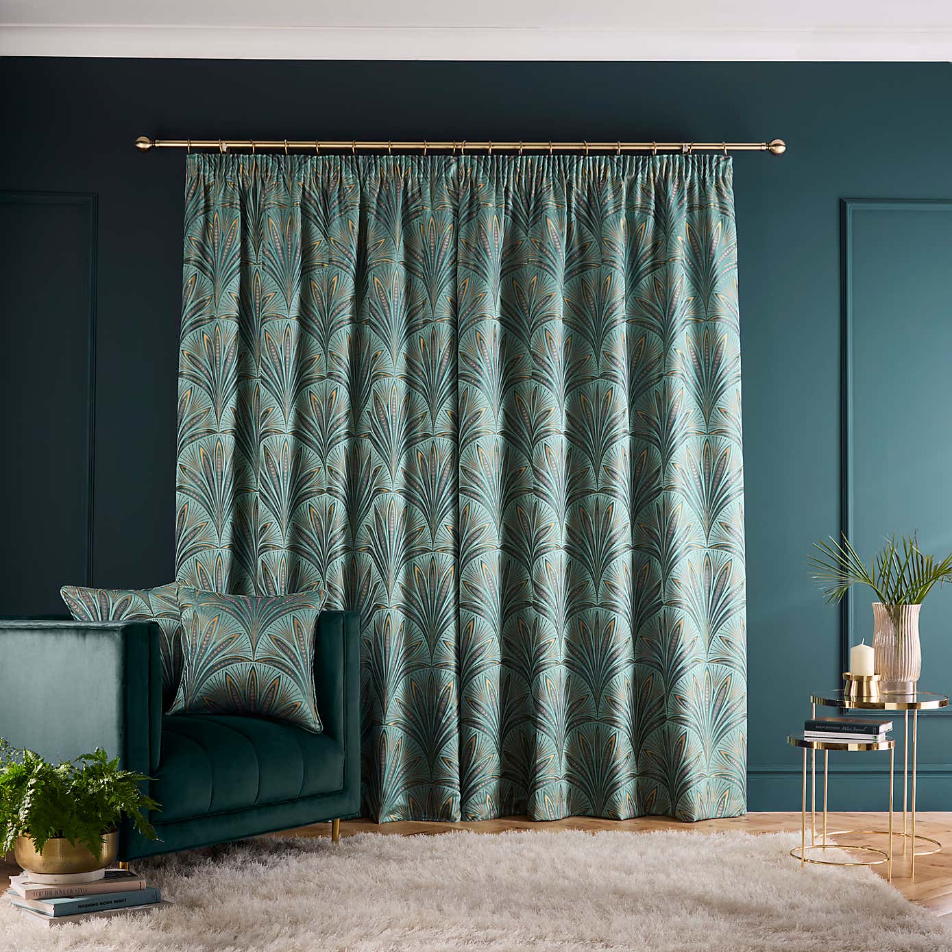 Nouveau Fan Eyelet Curtains