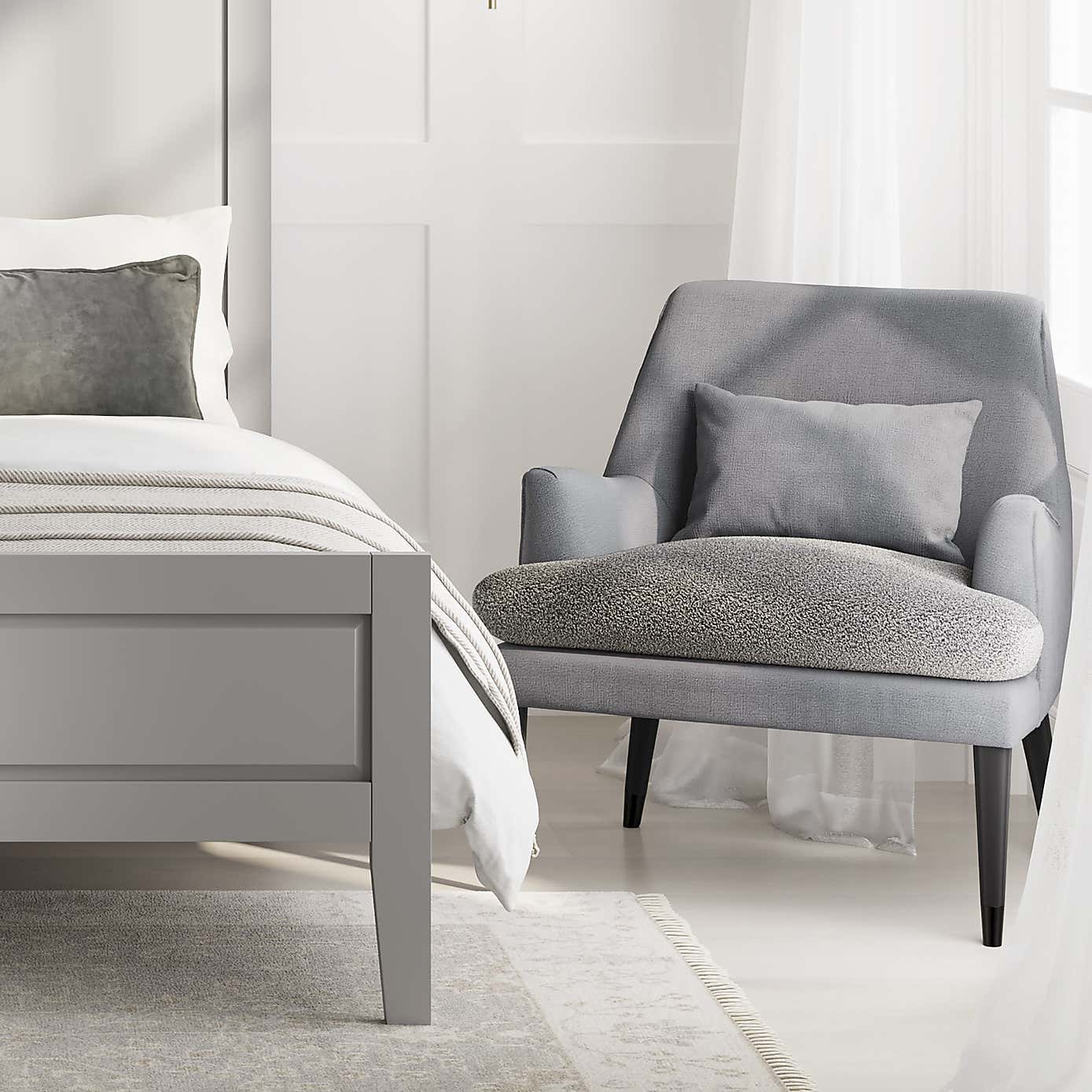 Montana Linen Blend and Shearling Chair