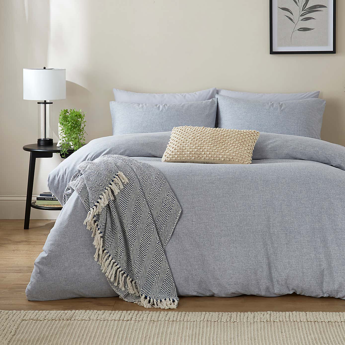 Supersoft Chambray Duvet Cover and Pillowcase Set