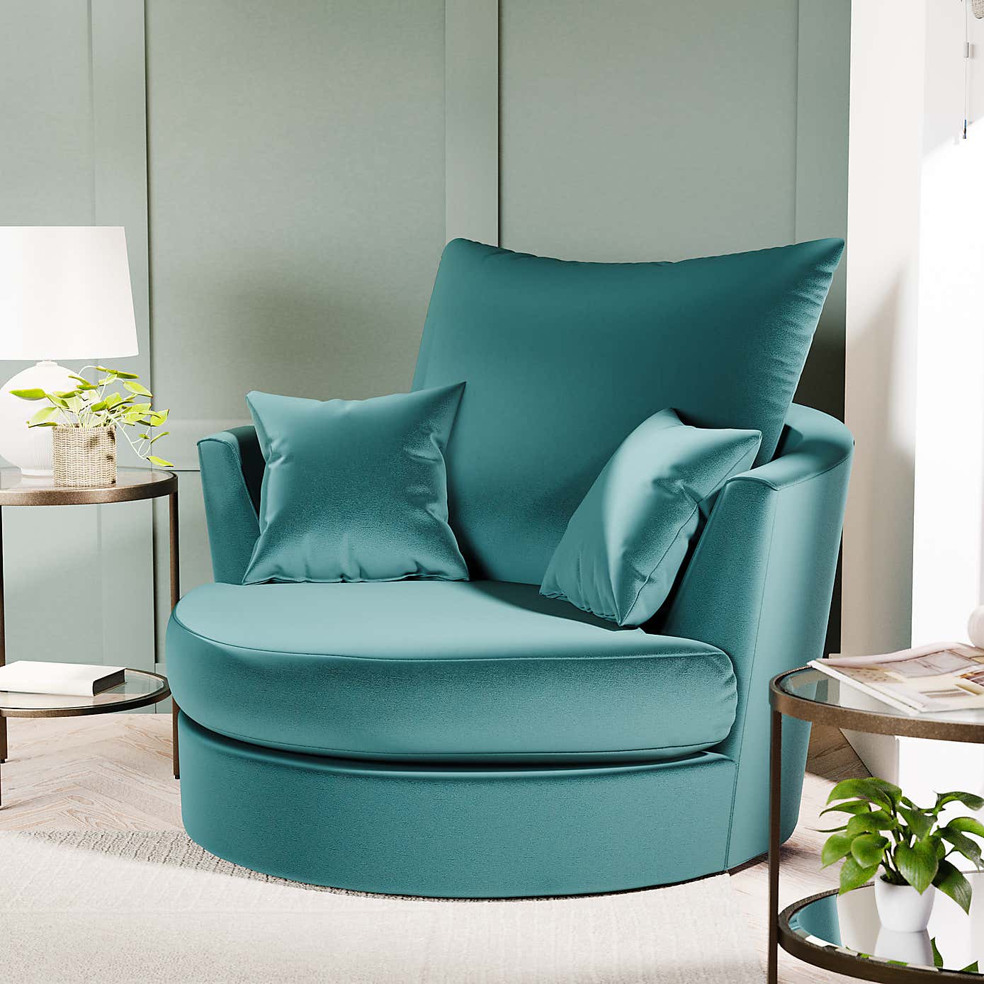 Blake Opulent Velvet Swivel Chair