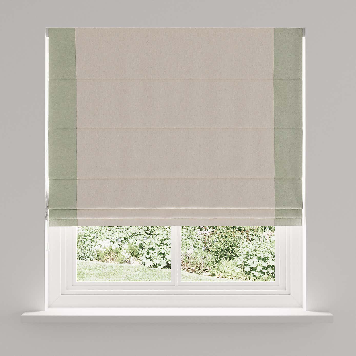 Luna Bordered Blackout Roman Blind