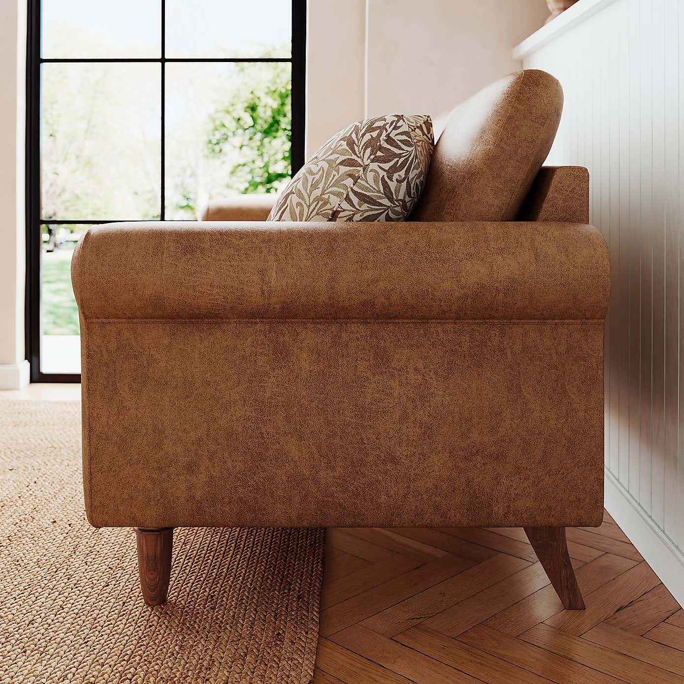 Maeve Compact Faux Leather 2 Seater Sofa