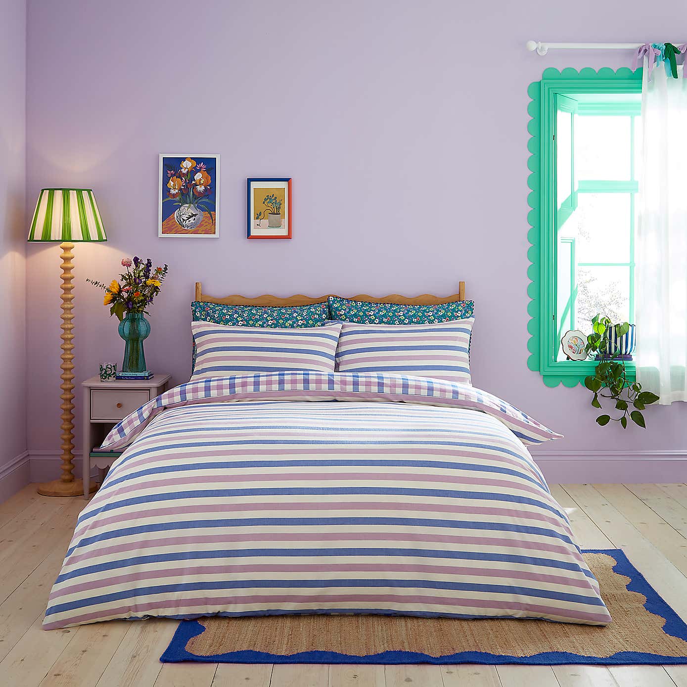 Sophie Robinson Breezy Gingham 100% Cotton Duvet Cover & Pillowcase Set