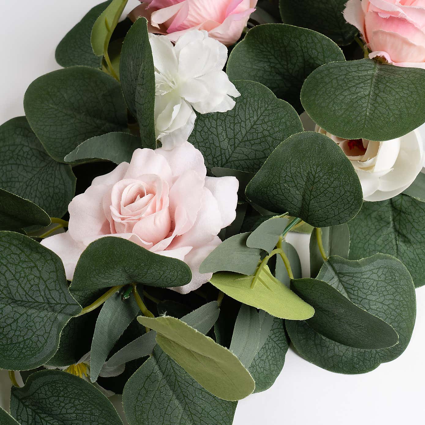 Artificial Pink Rose Floral Vintage Swag Arrangement