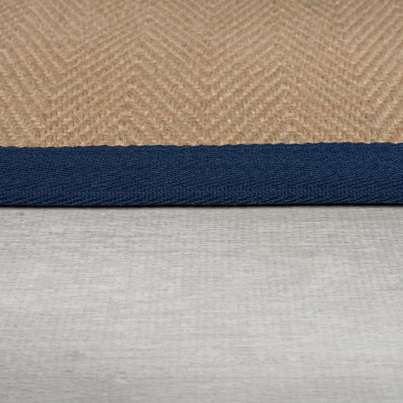 Herringbone Border Square Rug